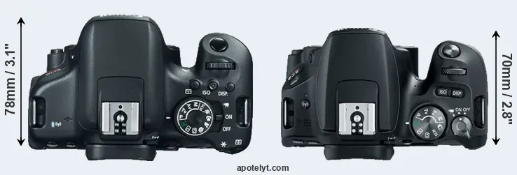 Compare 750D versus 200D top