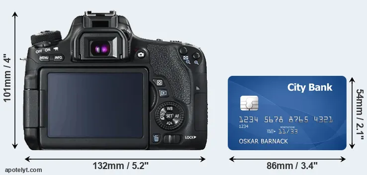 760D and credit card rear side