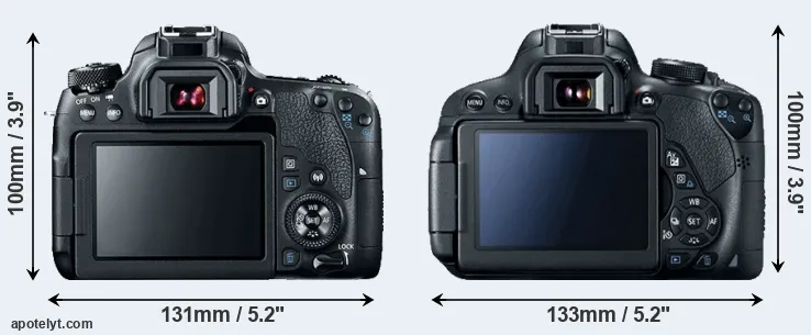 Comparison 77D or 700D rear