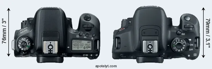 Compare 77D versus 700D top
