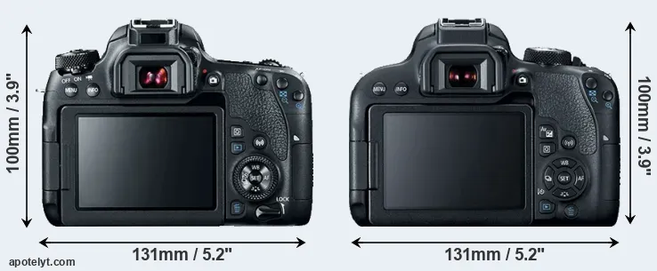 Comparison 77D or 800D rear
