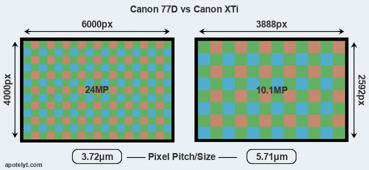 77D versus XTi MP