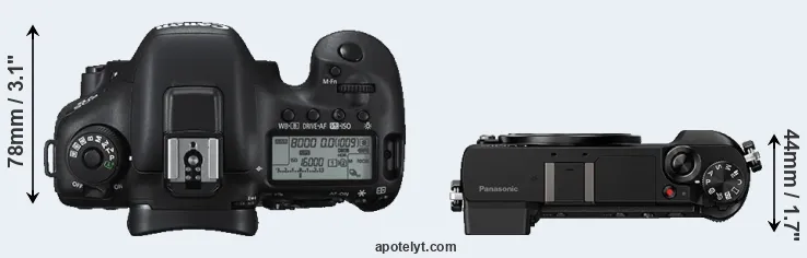 Compare 7D Mark II versus GX85 top