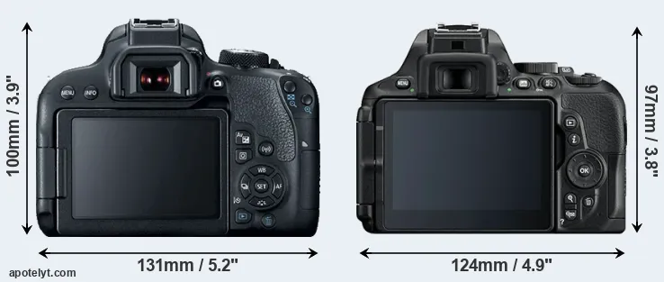 Comparison 800D or D5600 rear