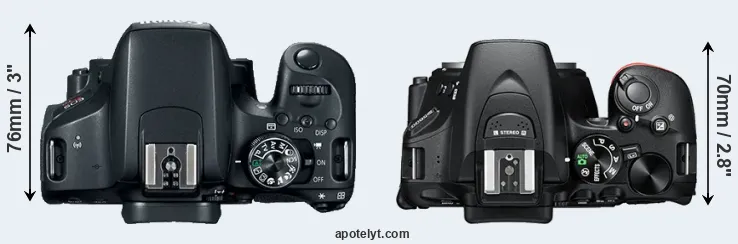 Compare 800D versus D5600 top