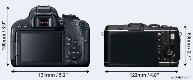 Comparison 800D or E-P3 rear