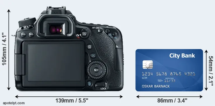 80D and credit card rear side