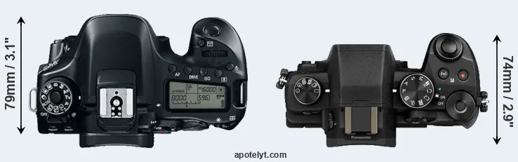 Compare 80D versus G80 top