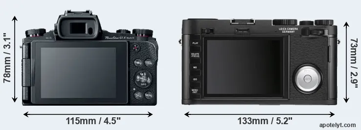 Comparison G1X Mark III or X Vario rear