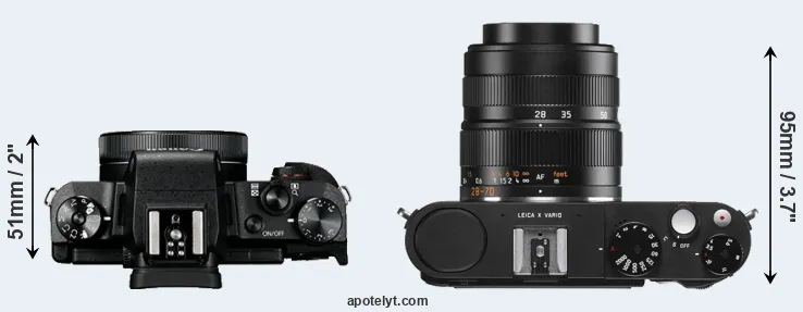 Compare G1X Mark III versus X Vario top