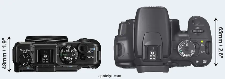 Compare G12 versus XTi top