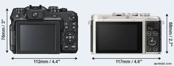 Comparison G12 or E-PL9 rear