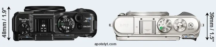 Compare G12 versus E-PL9 top
