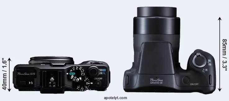 Compare G15 versus SX410 top