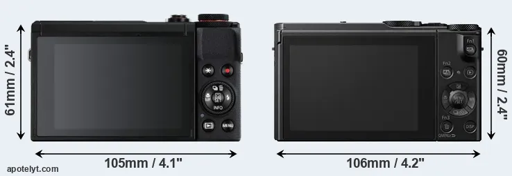 Comparison G7X Mark III or LX10 rear