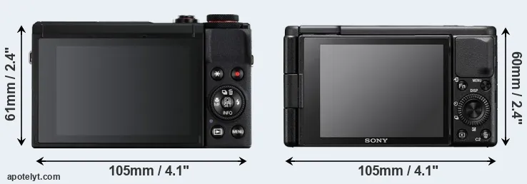 Comparison G7X Mark III or ZV-1 rear