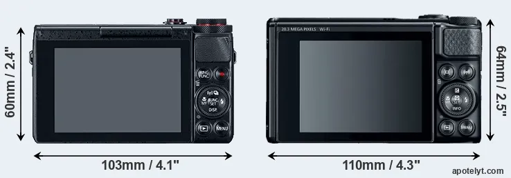 Comparison G7X or SX740 rear