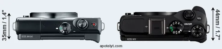 Compare M100 versus M3 top