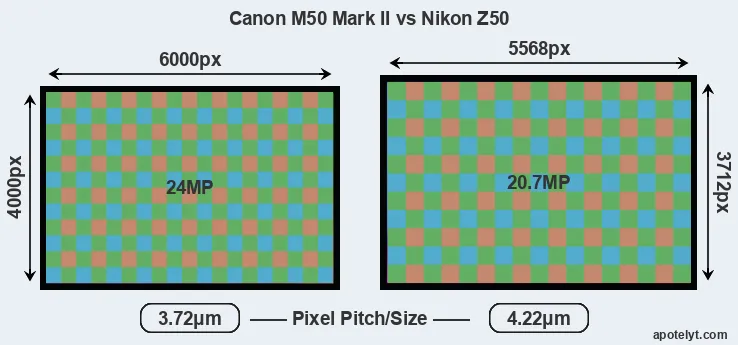 M50 Mark II versus Z50 MP
