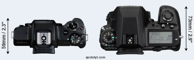 Compare M50 Mark II versus K-5 top