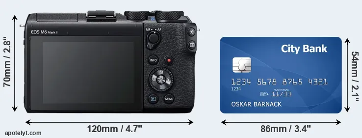 M6 Mark II and credit card rear side