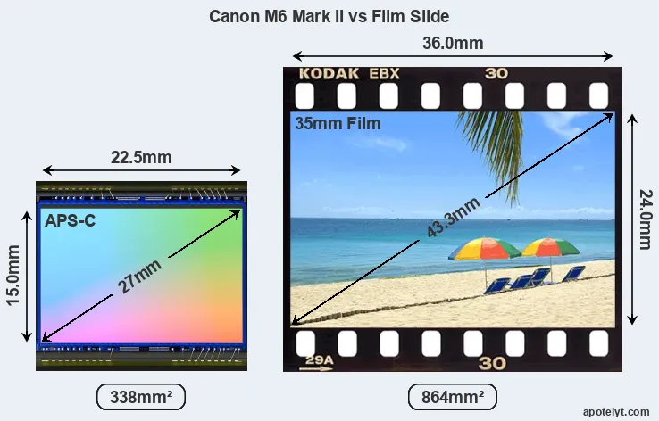 Canon M6 Mark II sensor measures