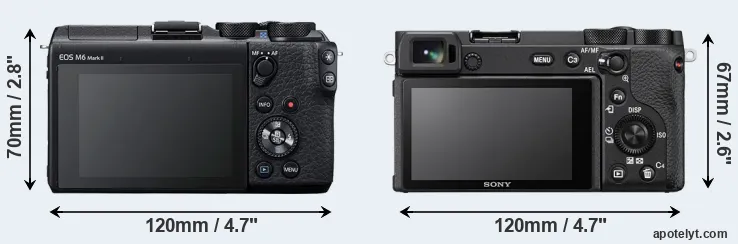 Comparison M6 Mark II or A6600 rear