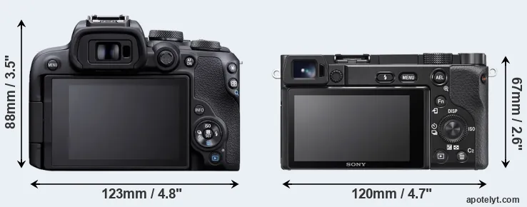 Comparison R10 or A6100 rear