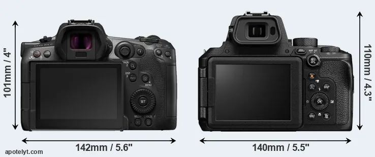 Comparison R5 C or P950 rear