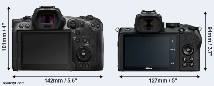 Comparison R5 C or Z50 rear