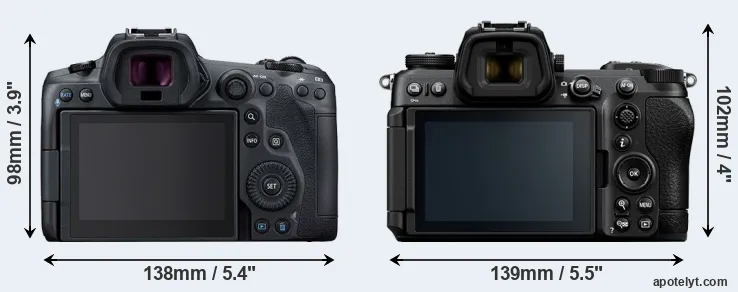 Comparison R5 or Z6 III rear