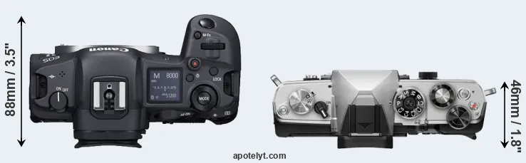 Compare R5 versus OM-3 top