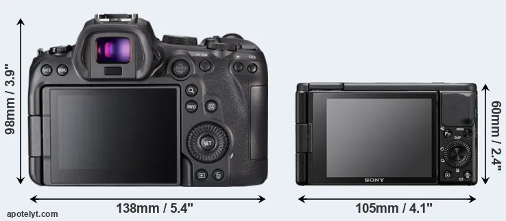 Comparison R6 or ZV-1 rear