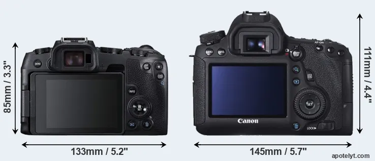 Comparison RP or 6D rear
