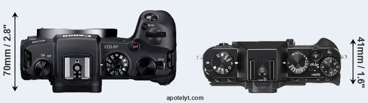 Compare RP versus X-T20 top