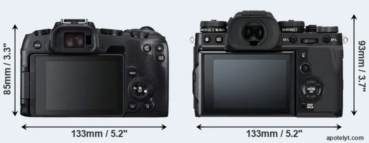 Comparison RP or X-T3 rear
