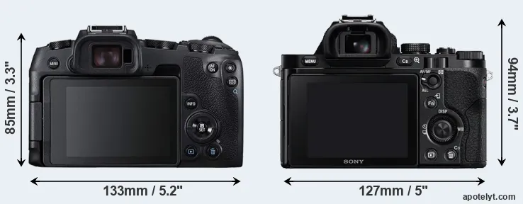 Comparison RP or A7 rear
