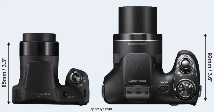 Compare SX430 versus H300 top