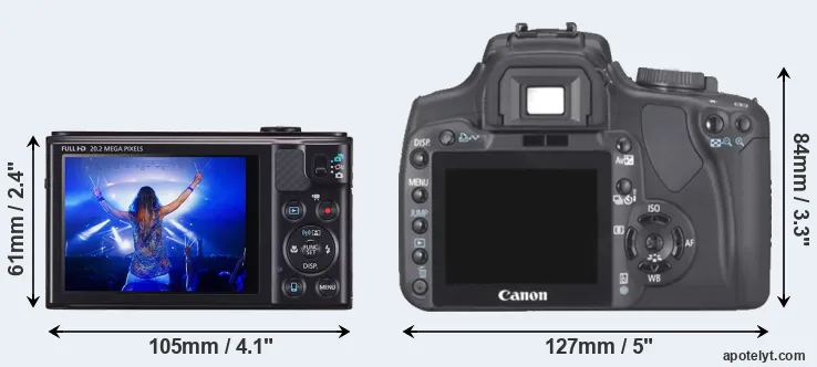 Comparison SX610 or XTi rear