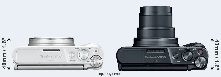 Compare SX730 versus SX740 top