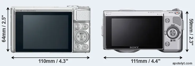 Comparison SX730 or NEX-5 rear