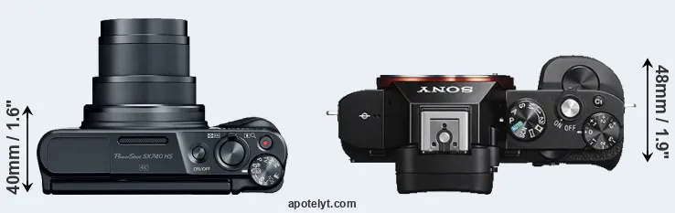 Compare SX740 versus A7S top