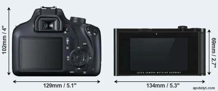 Comparison T100 or TL rear