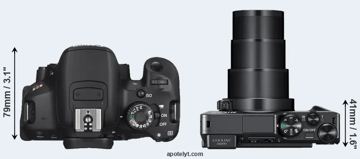 Compare T4i versus A1000 top