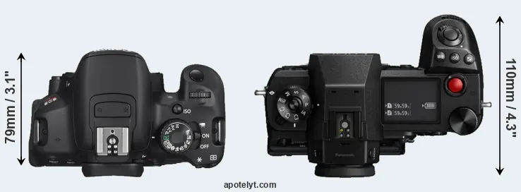 Compare T4i versus S1H top