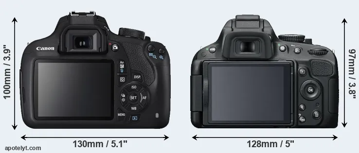 Comparison T5 or D5100 rear