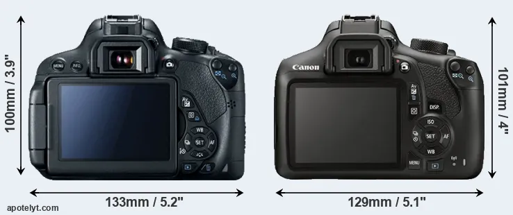 Comparison T5i or T6 rear