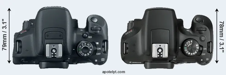 Compare T5i versus T6 top