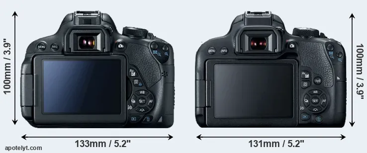 Comparison T5i or T7i rear