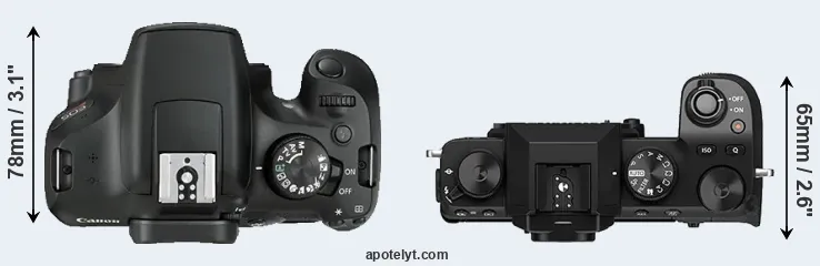 Compare T6 versus X-S10 top